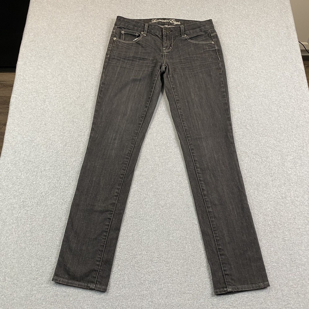 American Eagle Jeans Women 6 32x32 Slim Straight Stretch Denim Low Rise Preppy