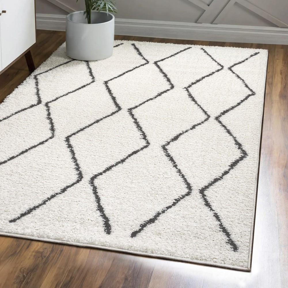 JONATHAN Y Lighting MOH405-3 Moroccan Hype 3' x 5' Shag - Grey