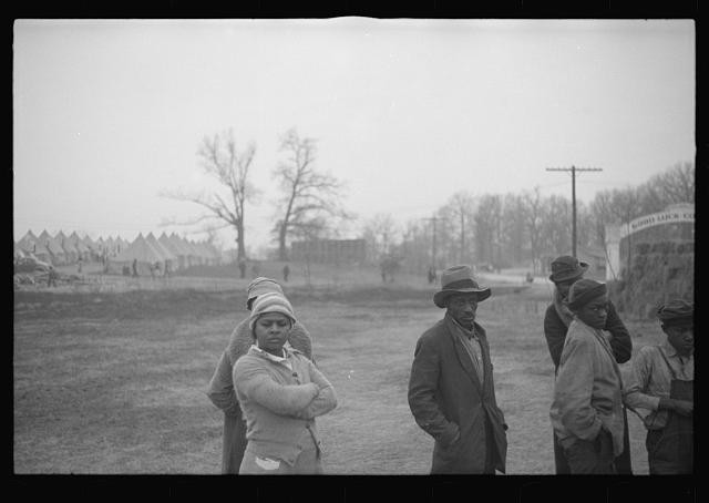 Photo:Marianna Arkansas 1937 Typhoid Inoculation Line People Outdoors