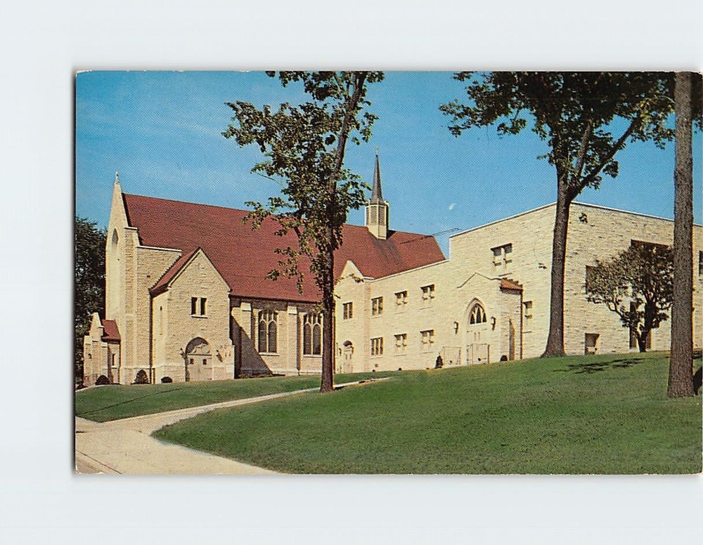 Postcard First Lutheran Church Manitowoc Wisconsin USA