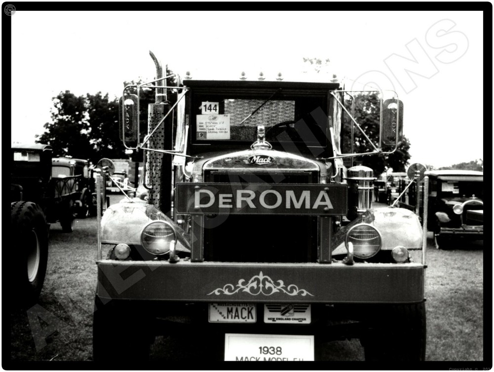 Mack Trucks AC New Metal Sign: 1938 Model FH Mack at 1990s Truck Show