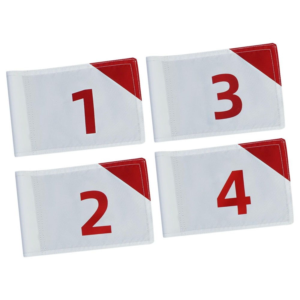 4 PCS Mini Golf Flags for Yard, 8x6 Inch, Upgraded Dual-Layer 420D Nylon, Durable Outdoor Decor