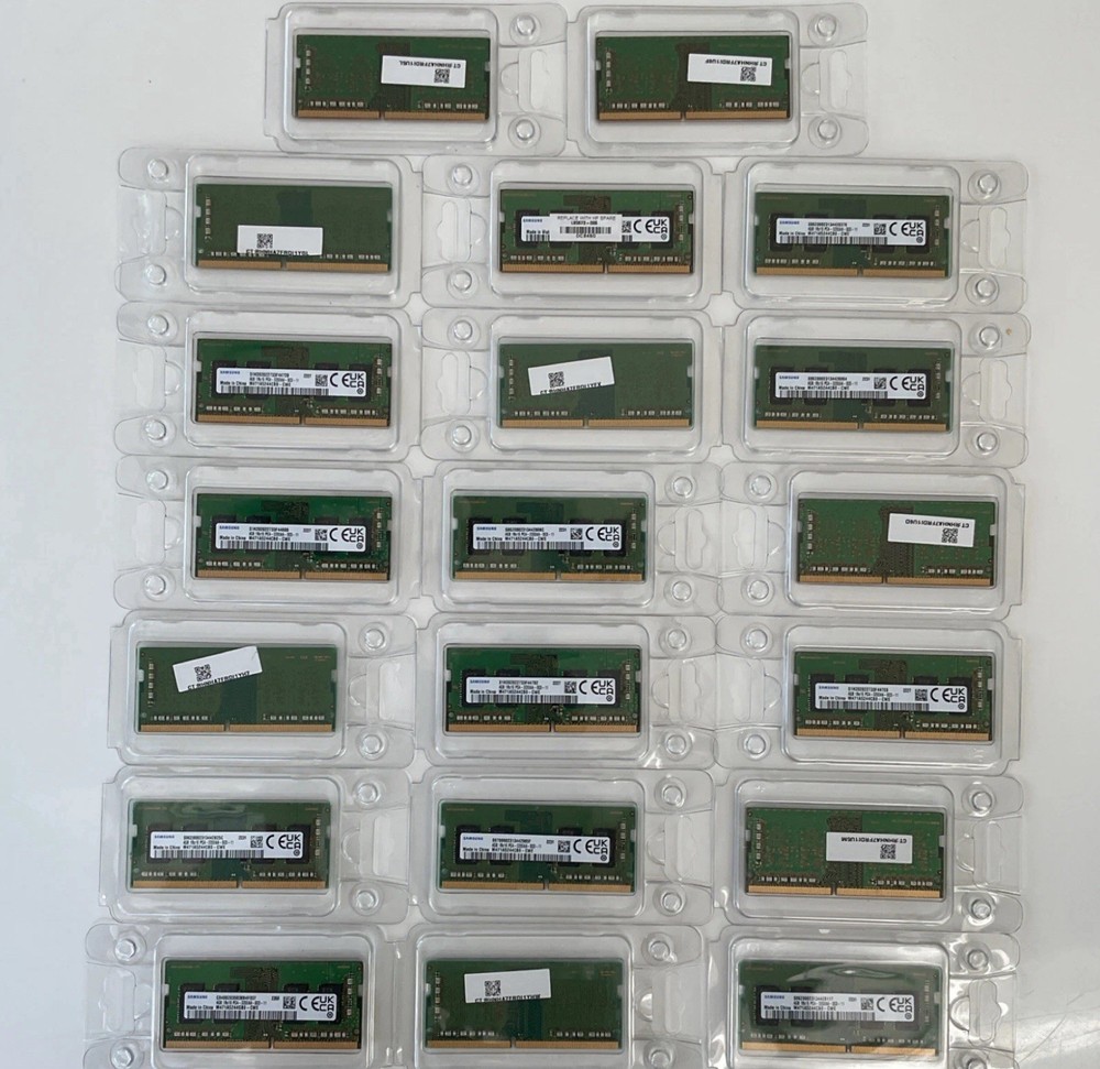 Lot of 20 Samsung Laptop RAM Memory 4GB (16x4GB) DDR4 3200MHz PC4-3200AA SO-DIMM