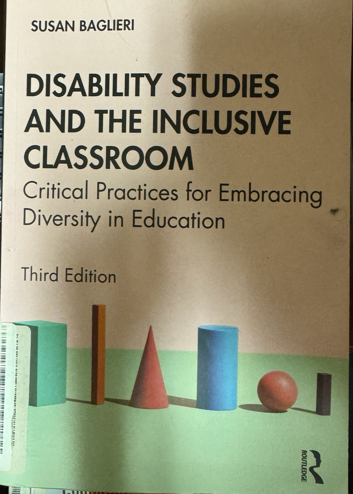 Disability Studies and the Inclusive Classroom 3rd Ed Susan Baglieri Textbook