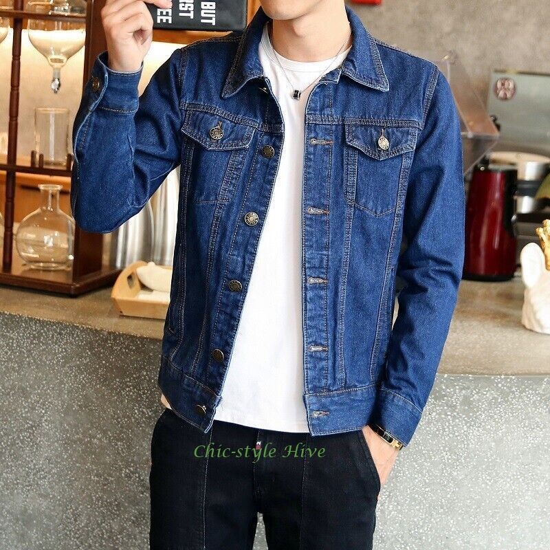 New Mens Slim Denim Jackets Coat Washed Retro Jean Jacket Spring Couple Coat
