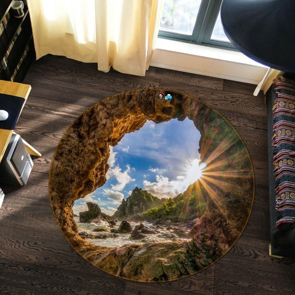 3D Sun Mountain NAO6036 Game Rug Mat Elegant Photo Carpet Mat Fay