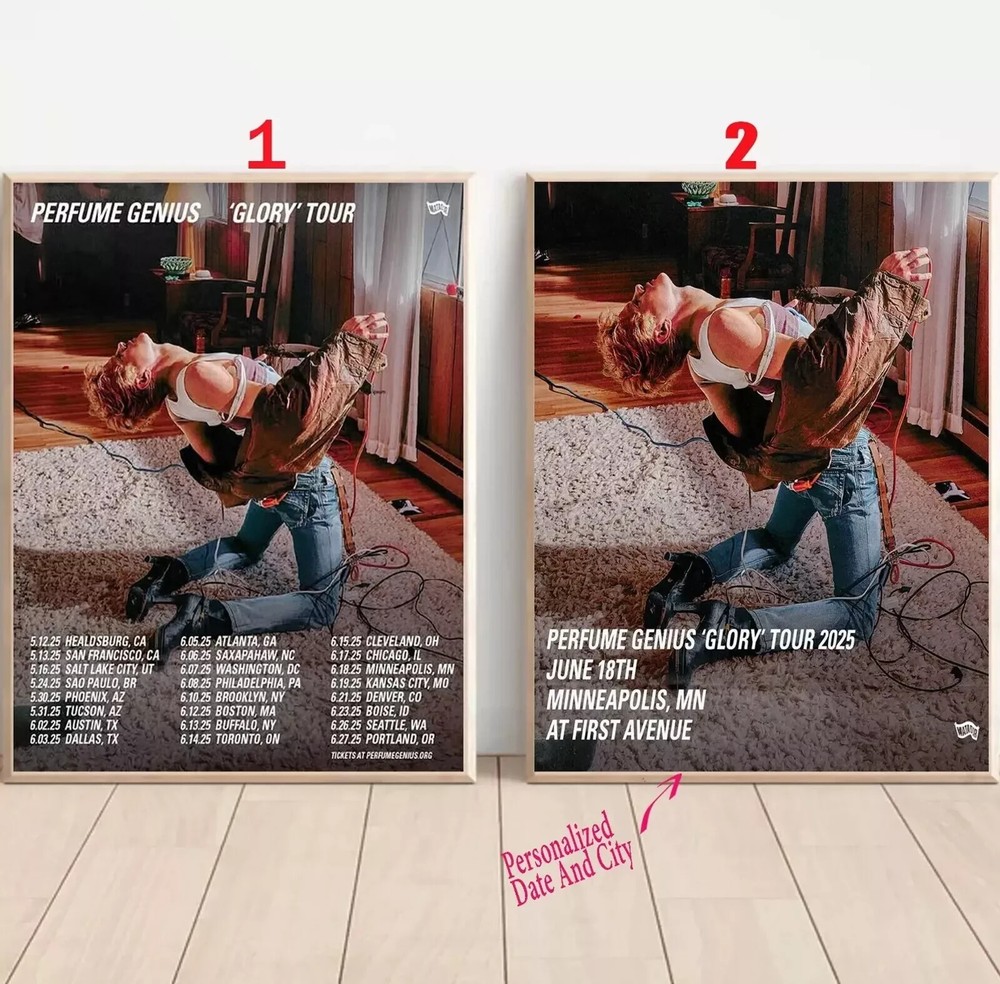 Custom Perfume Genius 2025 North American Tour Poster