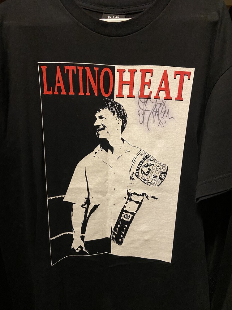 Eddie Guerrero Signed Vintage Large T Shirt WWE Scarface Latino Heat 2004 Rare