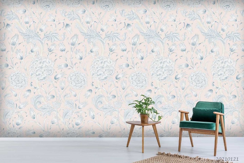 3D Plants Flower Pattern Wall Murals Wallpaper Murals Wall Sticker