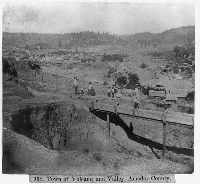 Town of Volcano,Valley,Amador County,California,CA,1866,Lawrence & Houseworth