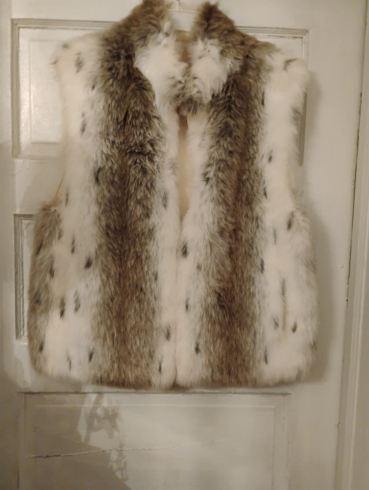 Faux Mink Animal Print Vest