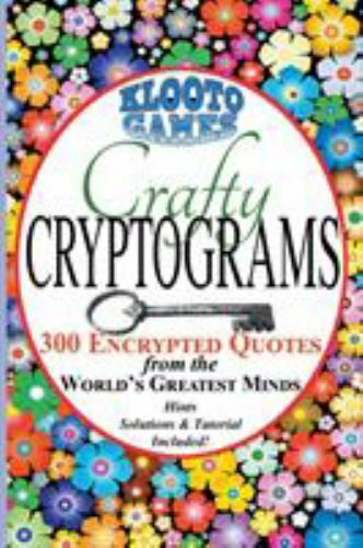 Crafty Cryptograms, Paperback by Klooto Games, Like New Used, Free shipping i...