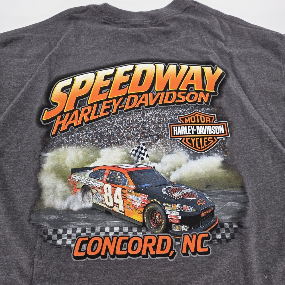 Harley Davidson Speedway Concord Mens Shirt XL NEW Charlotte Motor Speedway Gray