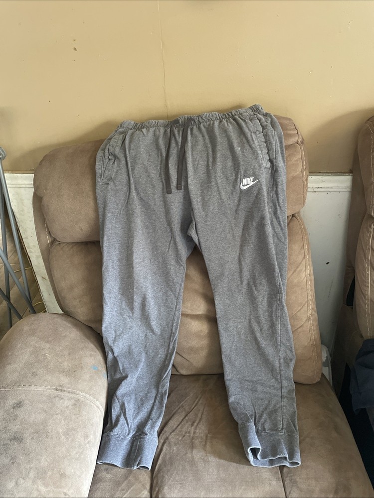 Nike Men's Joggers Size Large Loose Fit Sweatpants Gray, Casual, Athletic