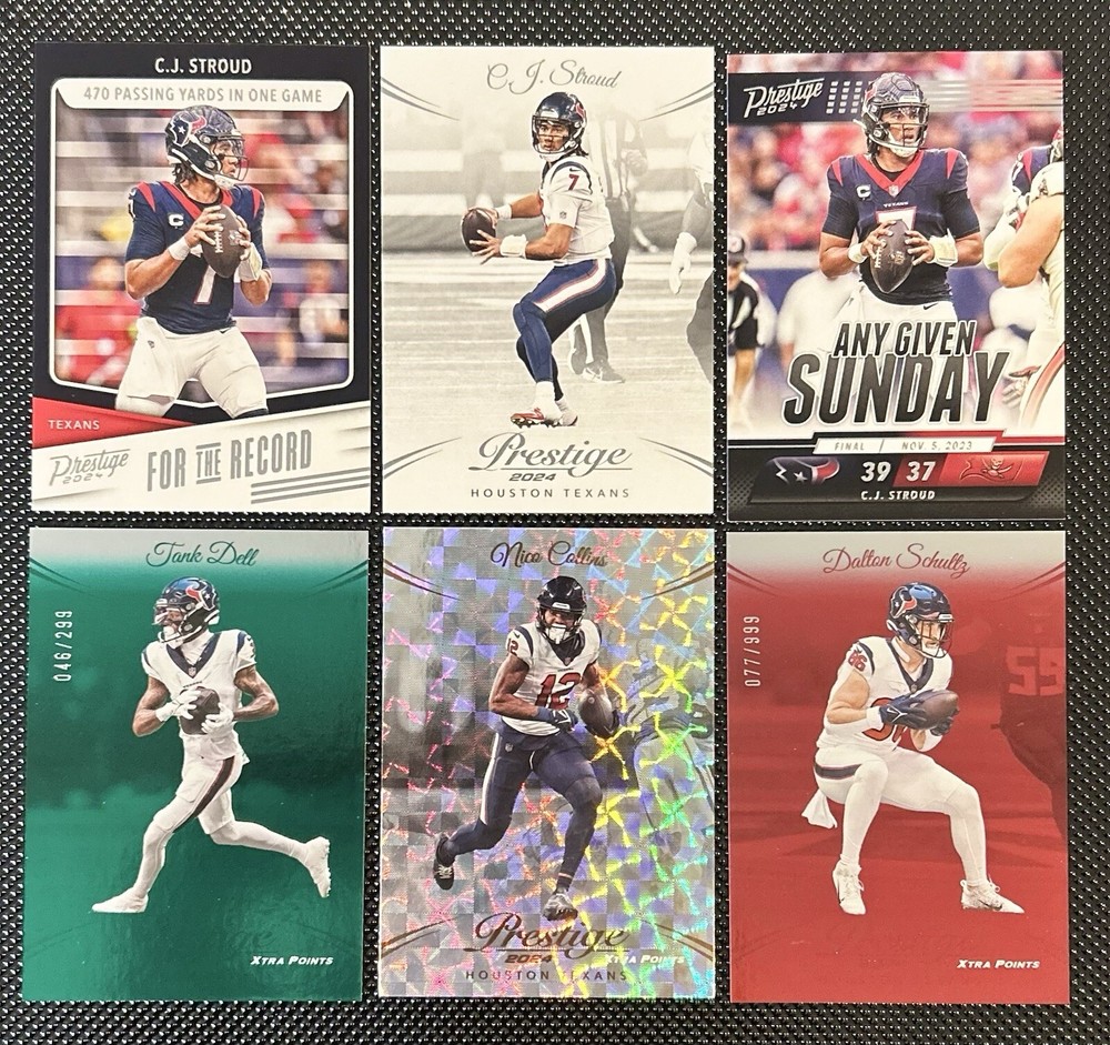 2024 Panini Prestige Football 27 Card Texans Lot - Inserts, RC’s, Parallels
