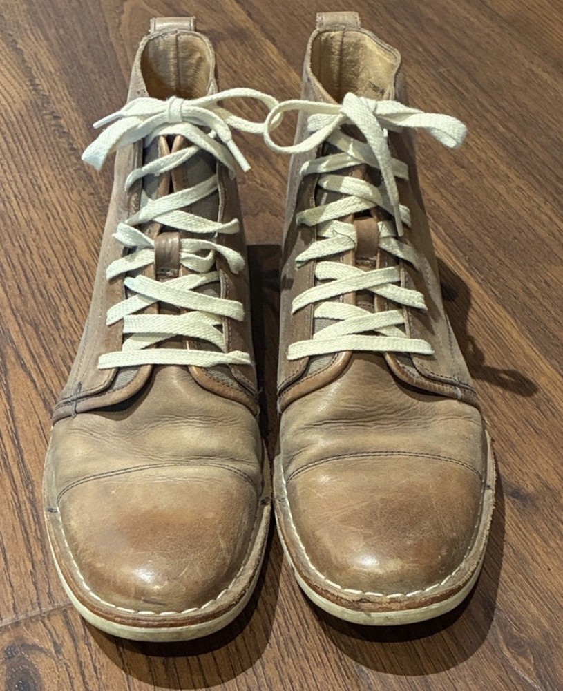 John Varvatos Mens  10 M Leather Lace Up Boot