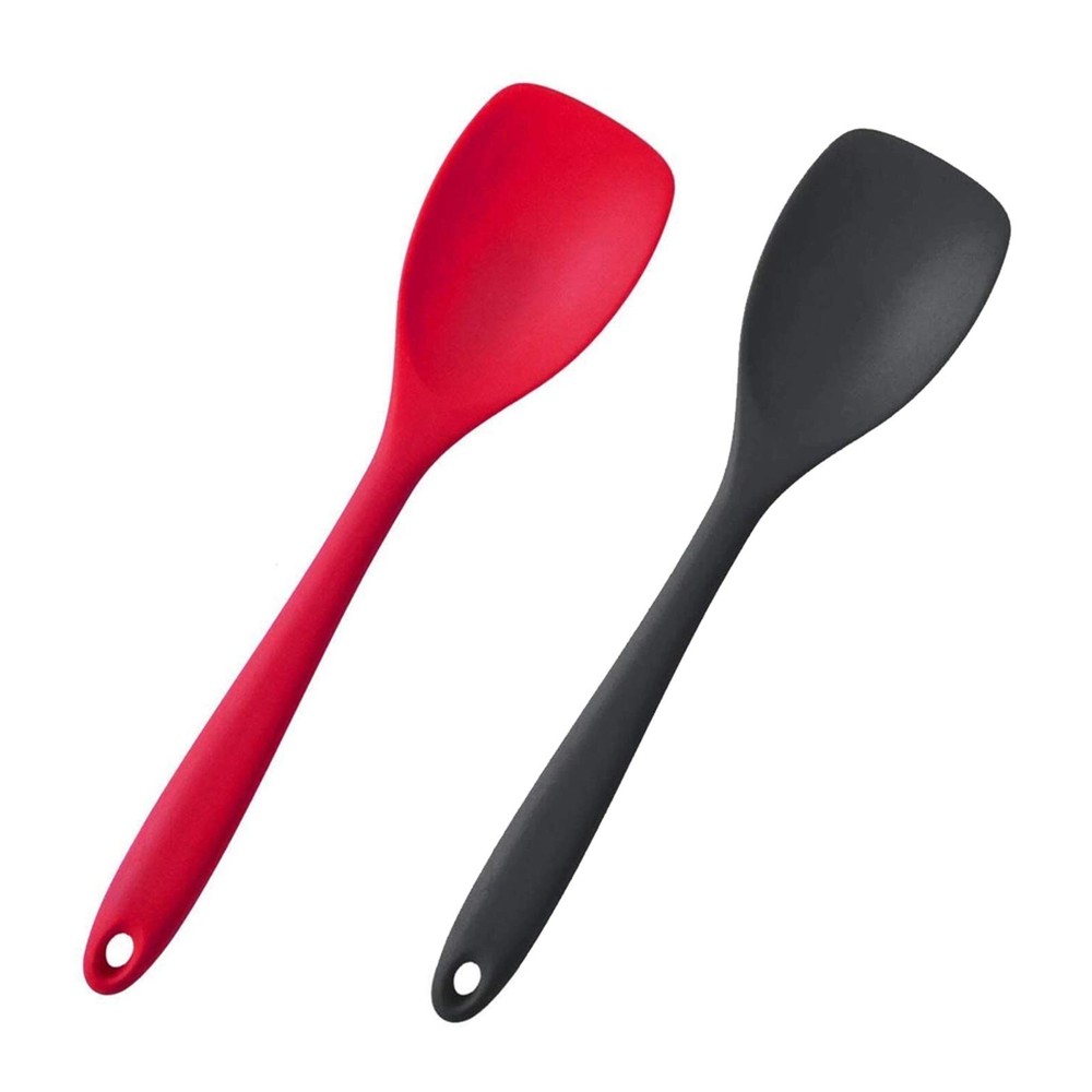Silicone Spatulas Spoon Set of 2,Non-stick Heat Resistant SiliconScraping Kit...