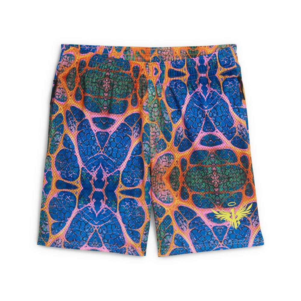 PUMA Melo Alien Skins Ii Graphic Basketball Athletic Shorts Mens Black Casual At