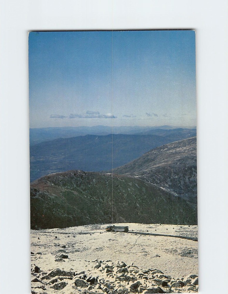 Postcard Famous Cog Railway Train at the Great Gulf Mt. Washington Gorham USA