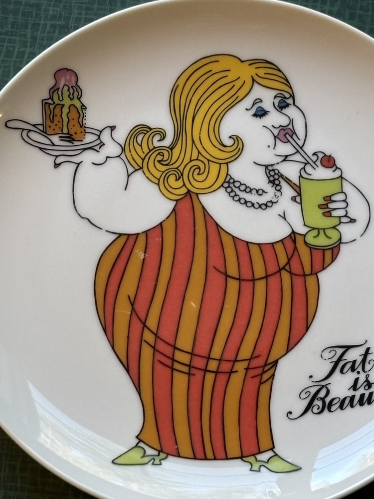 1980s Fitz & Floyd Variations FAT IS BEAUTIFUL 7