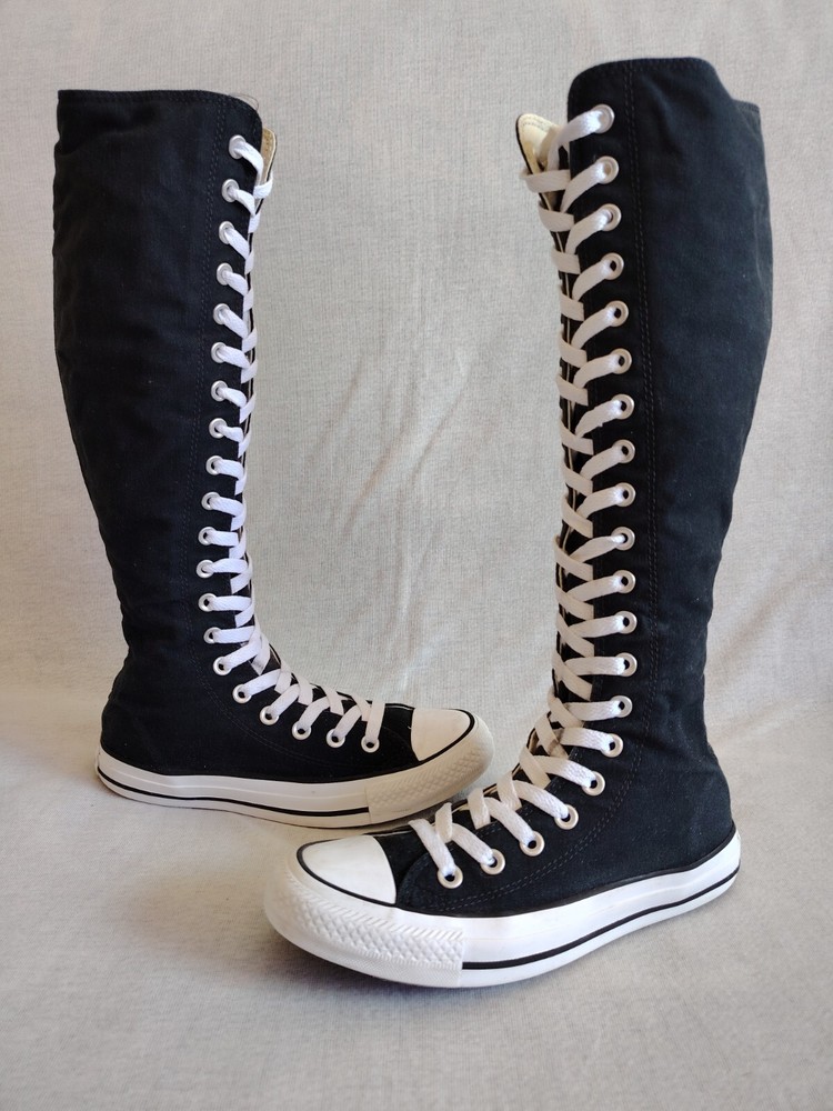 Converse All Star XX-HI Knee Black shoes 1V708 Vtg women's size 6 US