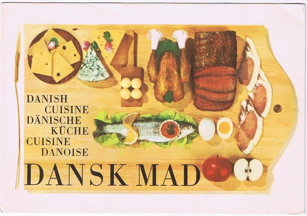 Denmark Postcard Dansk Mad Danish Cuisine