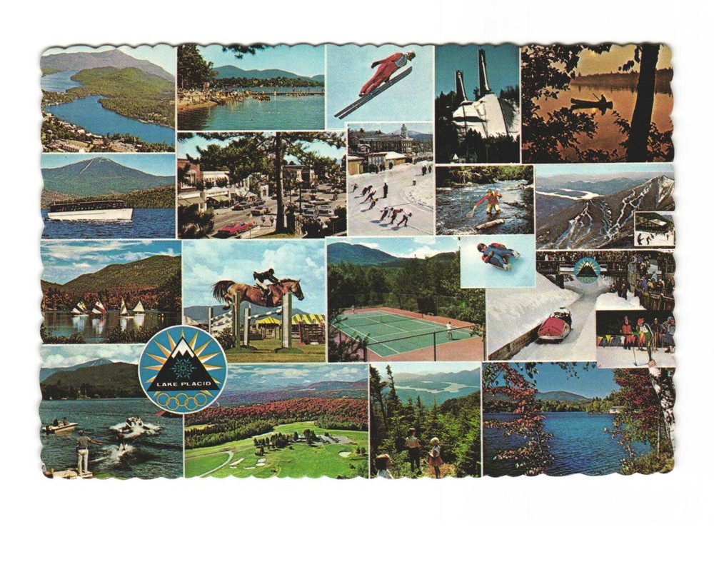 Famous Lake Placid NY vintage postcard unposted