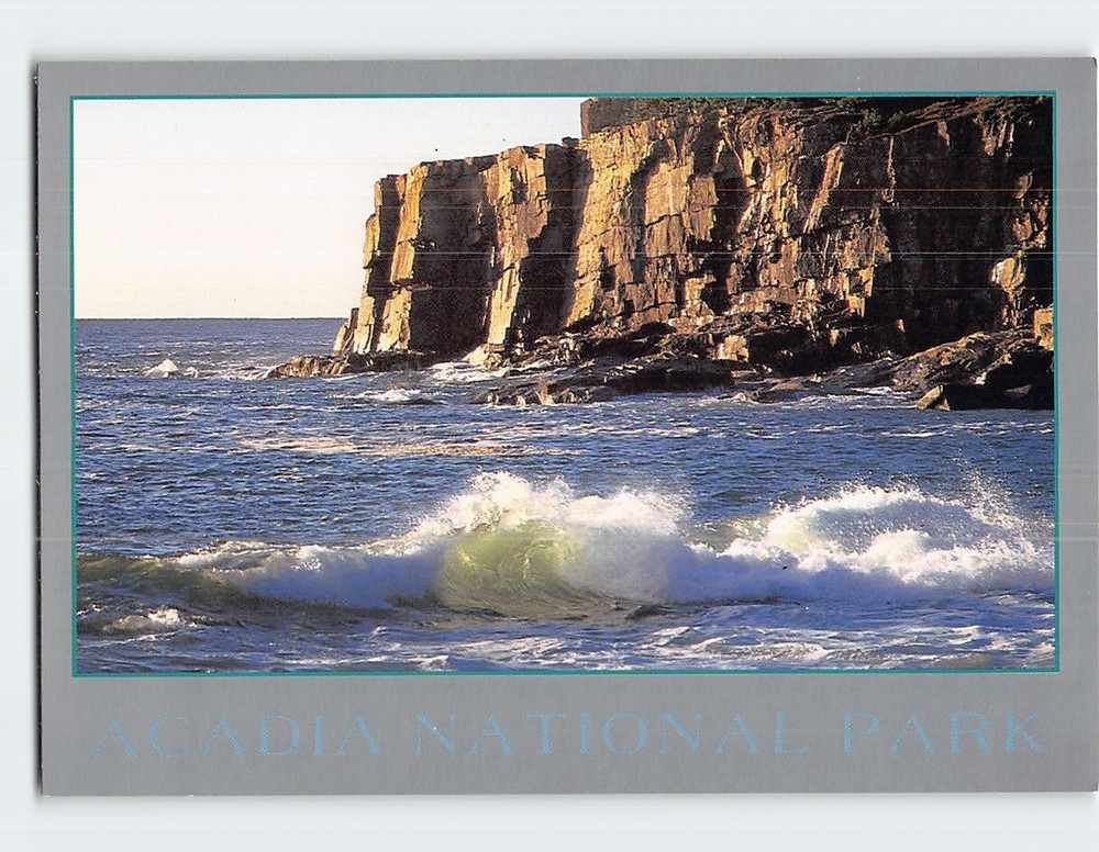 Postcard Otter Cliffs Acadia National Park Bar Harbor Maine USA-image