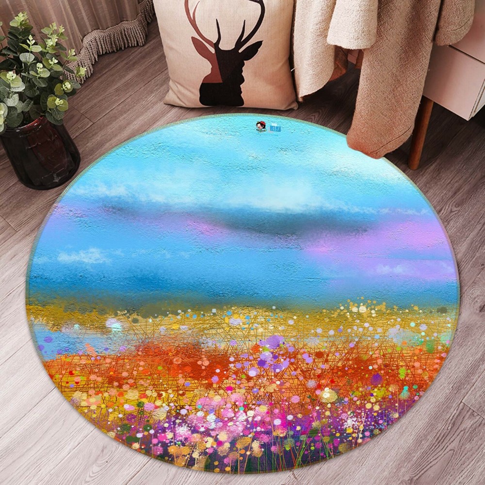 3D Oil Painting Garden NAO10465 Game Rug Mat Elegant Photo Carpet Mat Fay