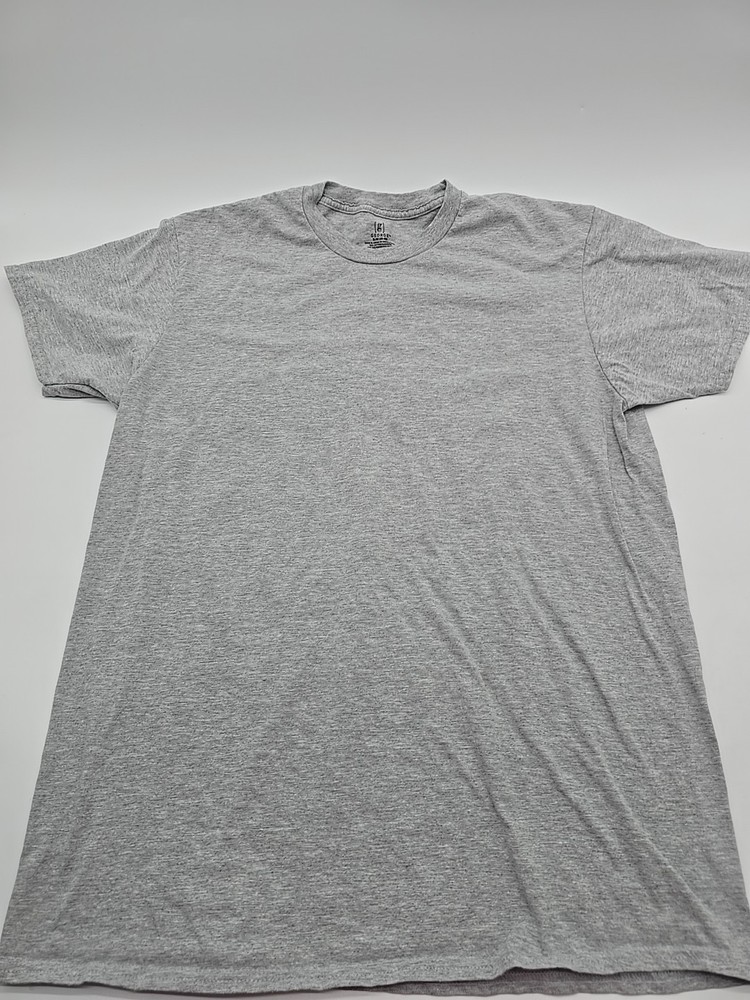 George T-Shirt Men X-Large Gray Solid Polyester Cotton.#34456