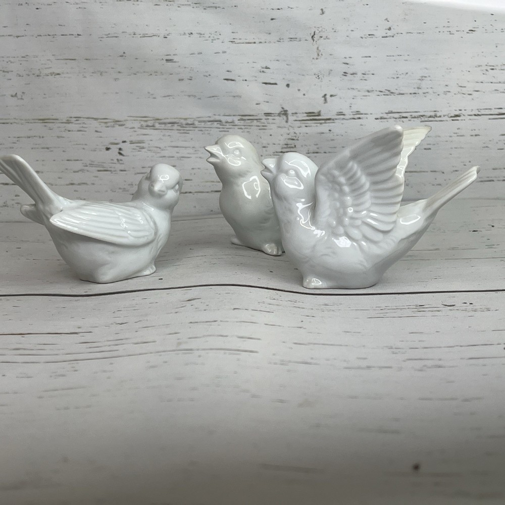 OMC Otagiri Porcelain Birds White Japanese  Otagiri