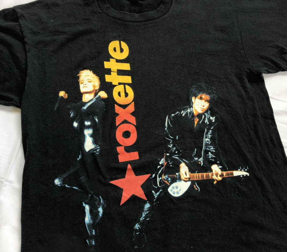 New Roxette band T-shirt Black Unisex Cotton All Sizes S to 34XL