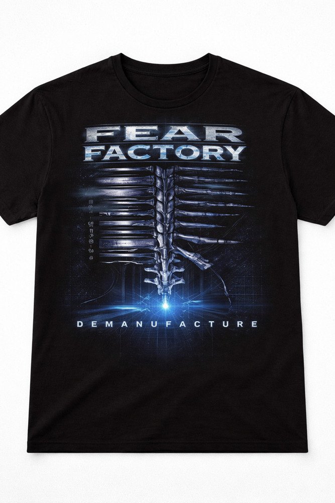 Industrial Metal T-Shirt Black Vintage Band Style Graphic Unisex Distressed