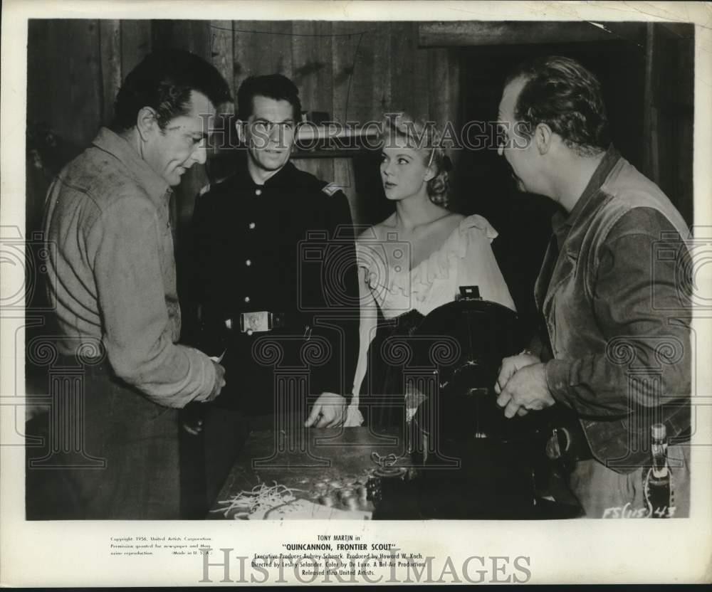 1956 Press Photo Actor Ron Randell and costars in 