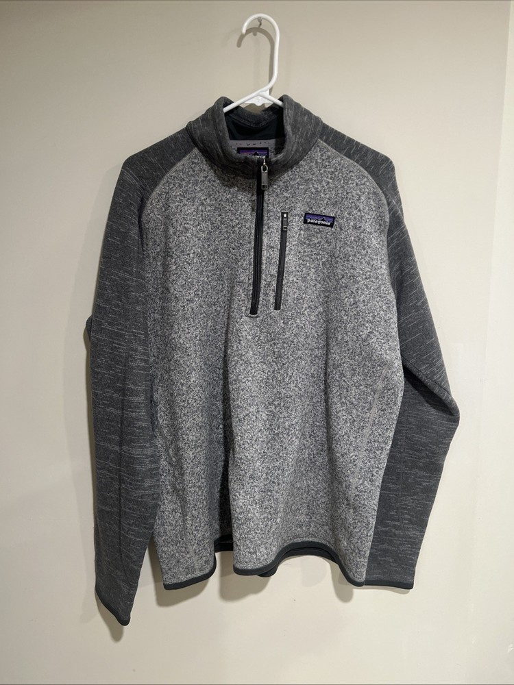 Men’s XL Patagonia Better Sweater Quarter Zip Fleece Pullover In Grey