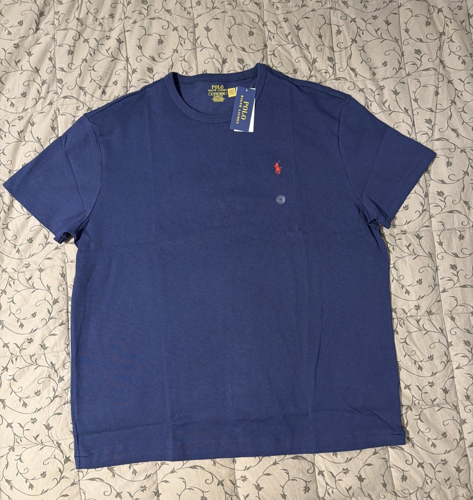 Polo Ralph Lauren Classic Fit Heavyweight Jersey T-Shirt, Navy Size XL