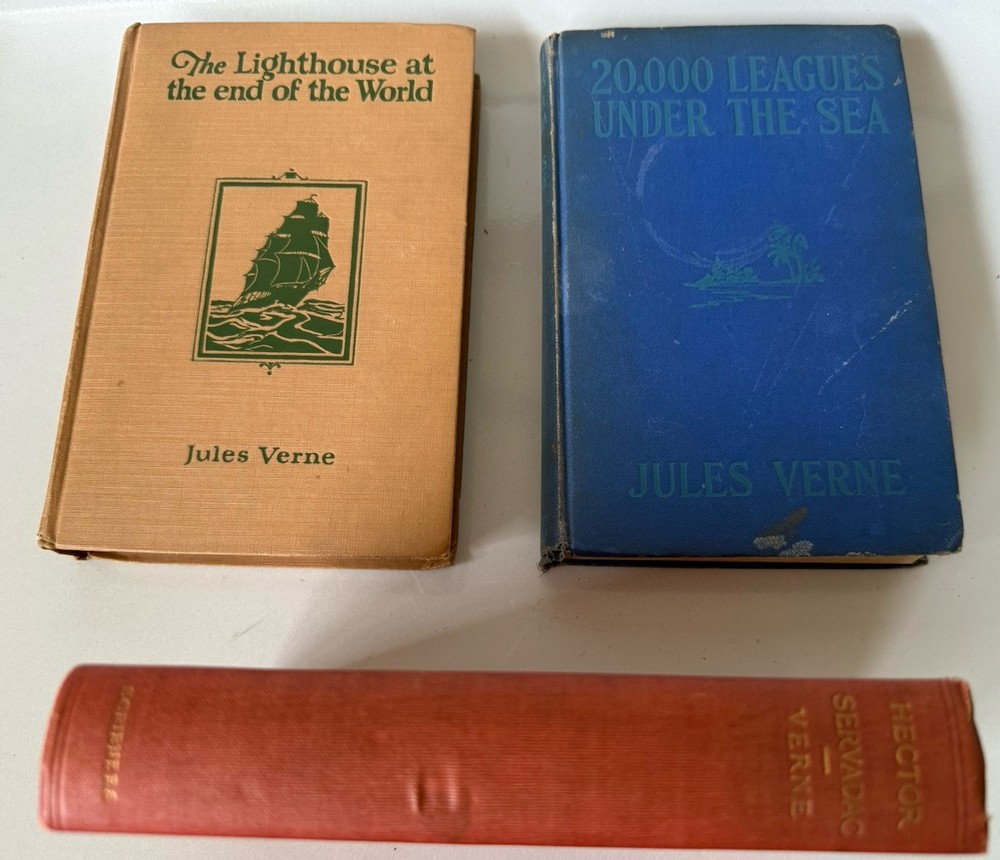 Jules Verne Hardcovers - 20,000 Leagues, The Lighthouse At, Hector Servadac