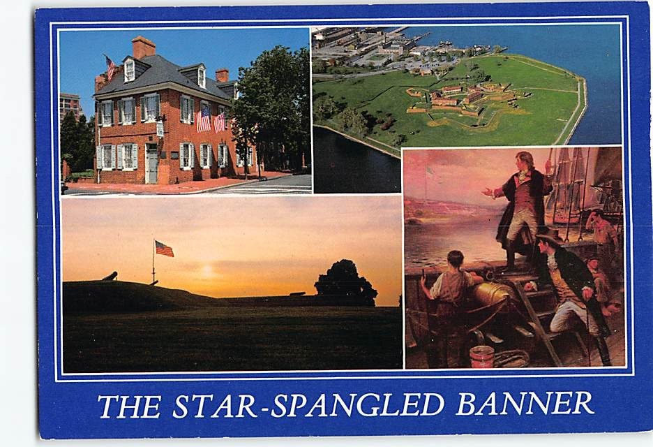 Postcard Star Spangled Banner Flag House Baltimore Maryland USA