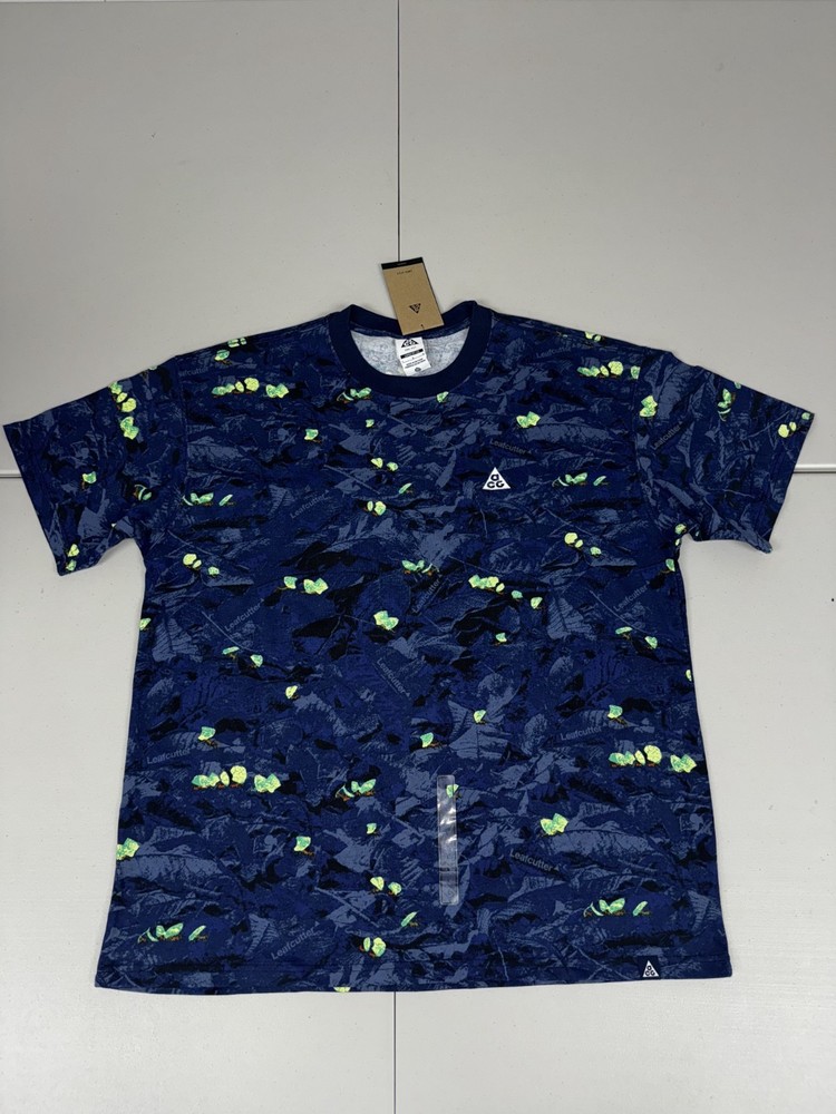 Nike ACG Shirt Blue Dri-FIT Leafcutter Graphic Loose Fit HJ0794-410 Pick Size