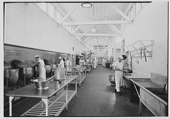 New London Connecticut U.S. Coast Guard Academy 1943 Mess Hall Galley