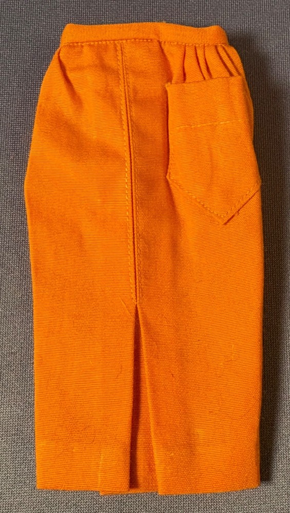 Vintage Barbie Fashion Pak Set Orange Straight Sheath Pencil Skirt Signed 1962