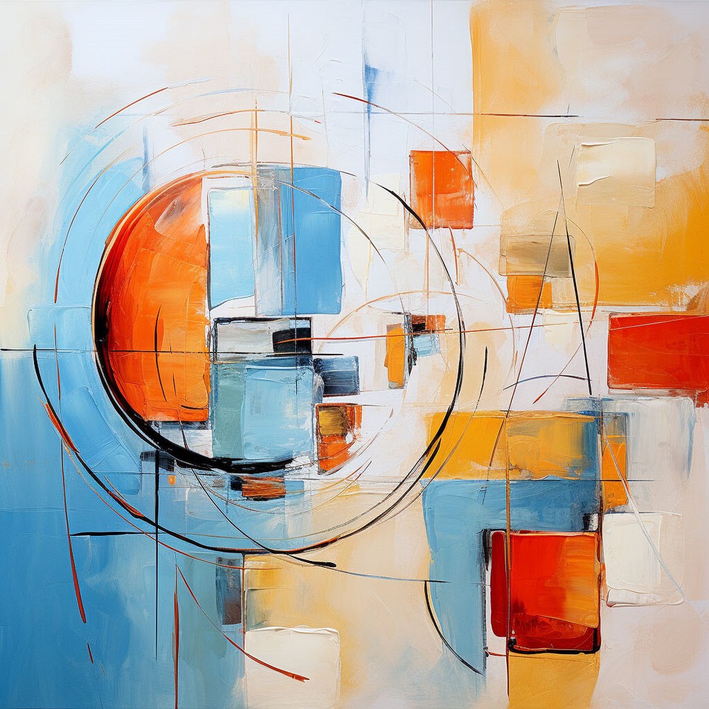 Pintura al óleo pintada a mano textura abstracta color arte decoración del hogar pintura #221