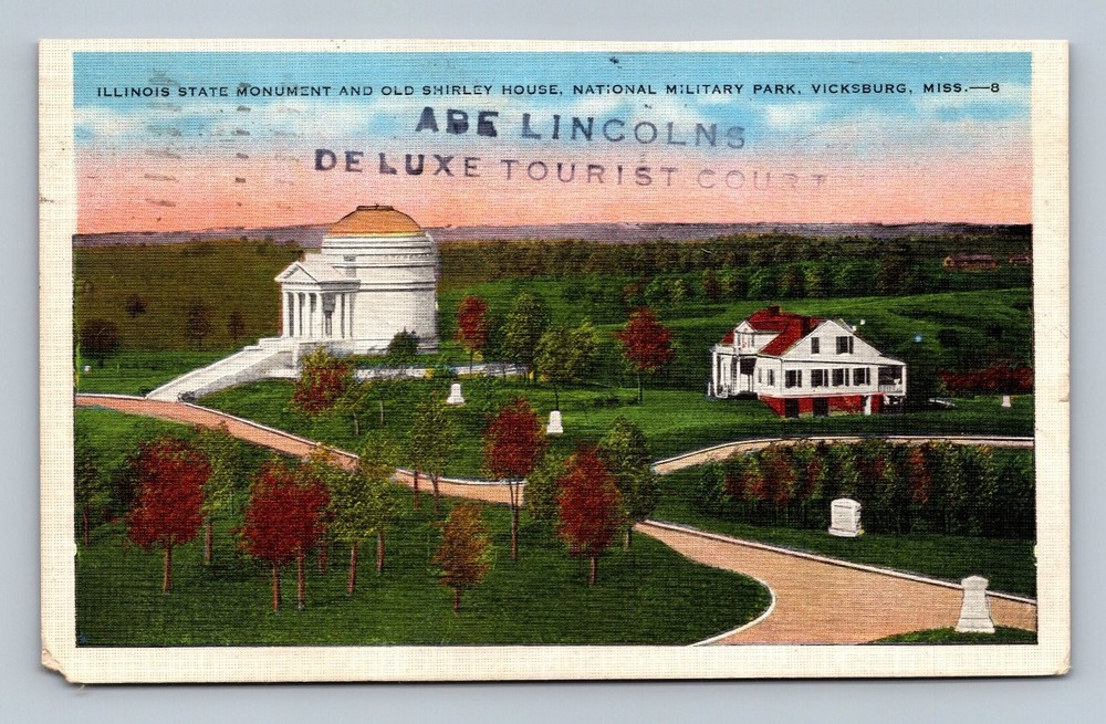 Illinois State Monument & Old Shirley House Vicksburg National Park 1937