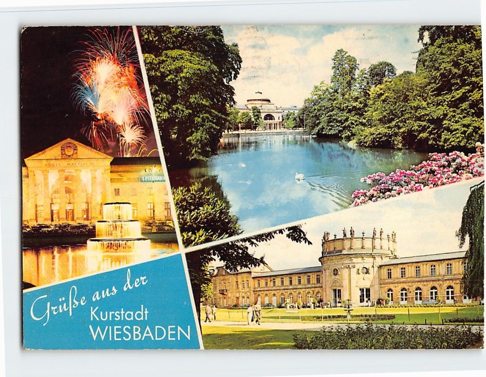 Postcard Scenes & Views Wiesbaden Germany