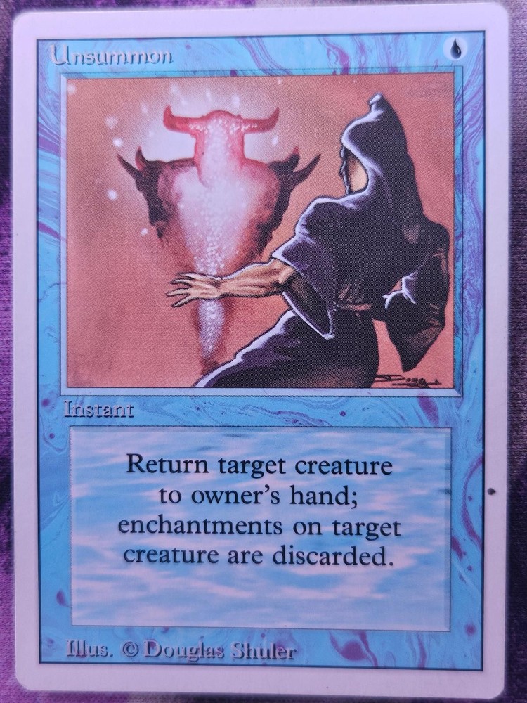 Unsummon Common Revised Edition Magic: The Gathering Moderately Played