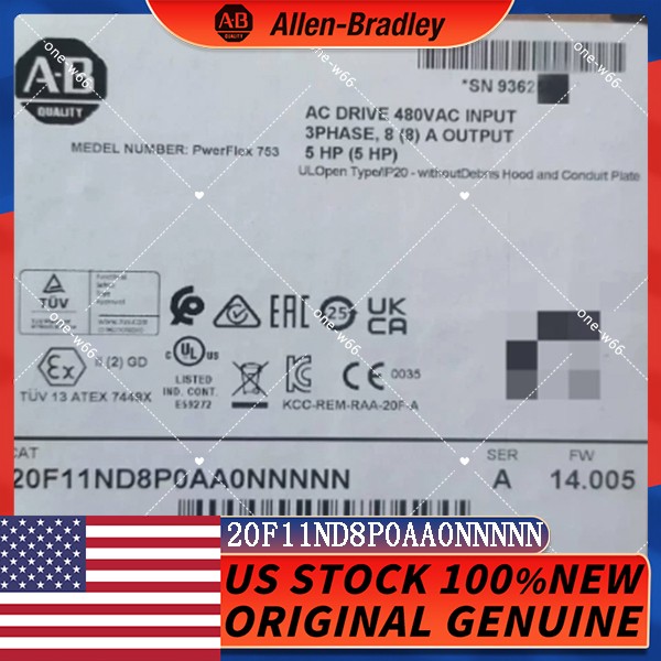 New Genuine Allen-Bradley 20F11ND8P0AA0NNNNN PowerFlex 753 AC Drive VFD Inverter