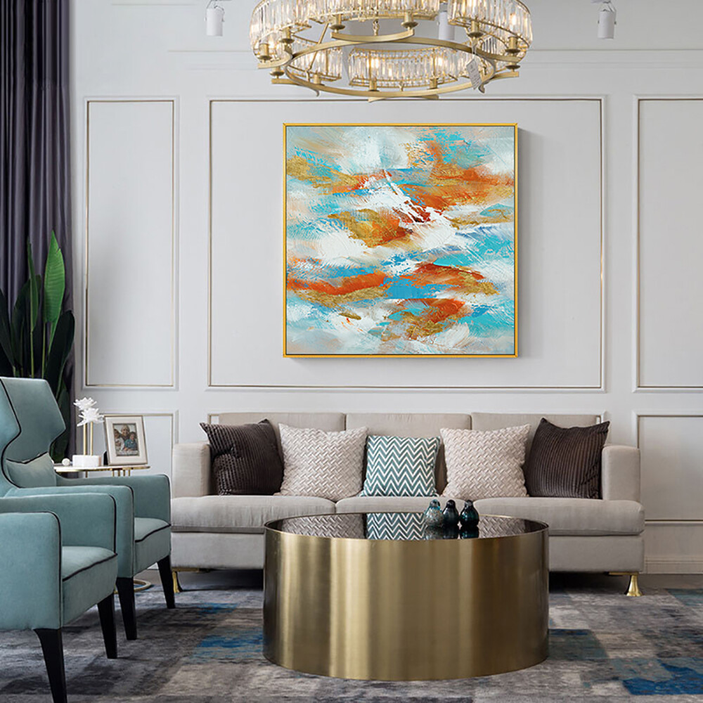 Handpainted Wall Art Home Decor Abstract Oil Painting Colorful Art Pictures