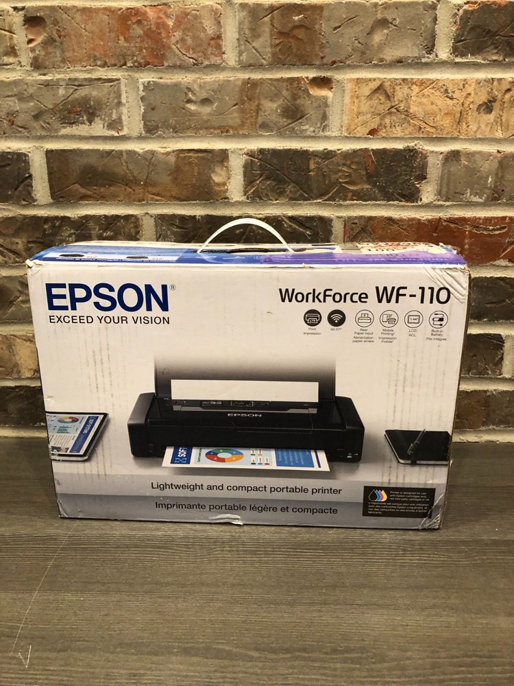 Epson WorkForce WF-110 Wireless Mobile Inkjet Printer - Black