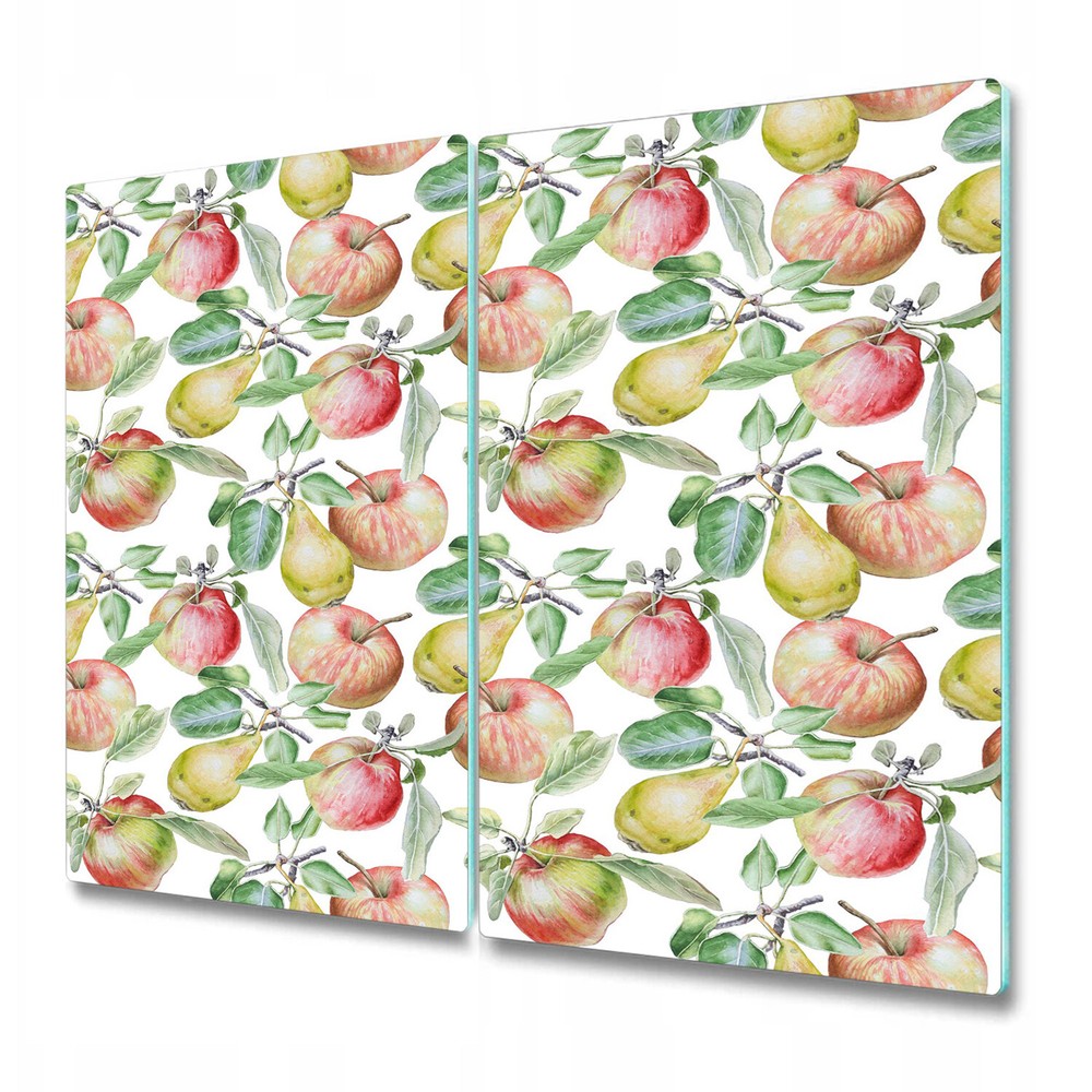 Glass Worktop Kitchen Chopping Board Apples & Pear Soft Natural Fruits 2x30x52