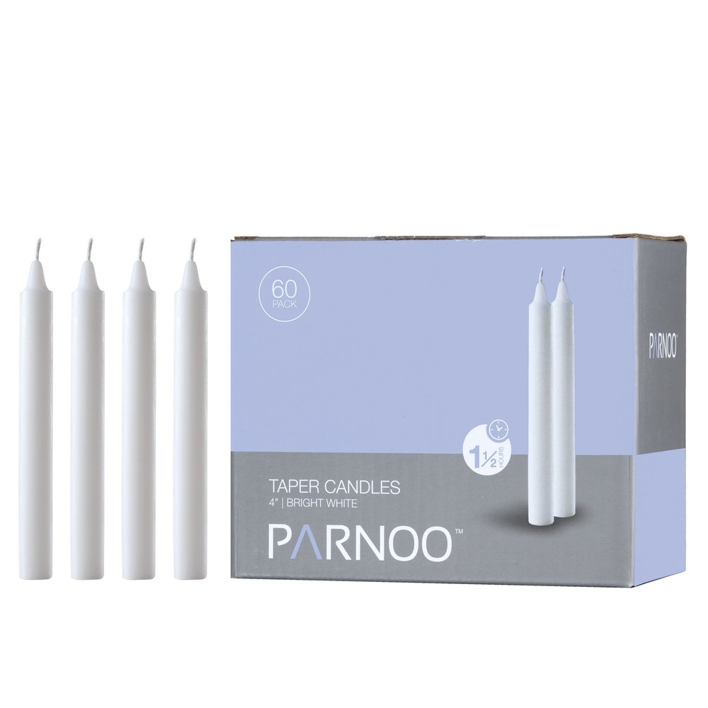 60 Dripless Chime Candles 4in Tall 1/2in Wide 1.5hr Burn Time